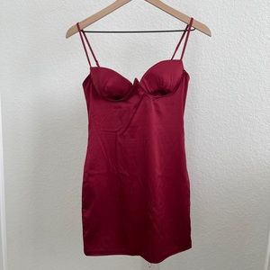 Oh Polly SO WIRED UNDERWIRED SATIN MINI DRESS